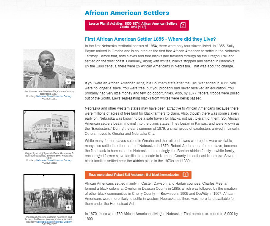 Afircan American Settlers Page 1