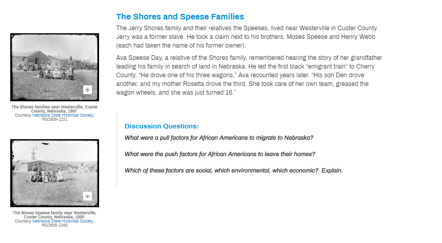 Shores and Speese Families