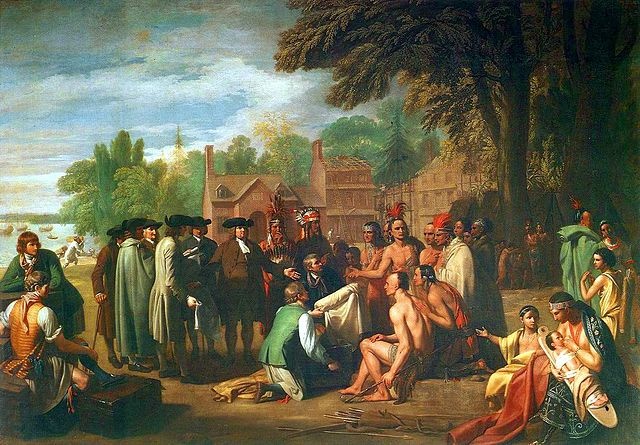 "The Treaty of Penn with the Indians" by Benjamin West, Public Domain, via Wikimedia Commons