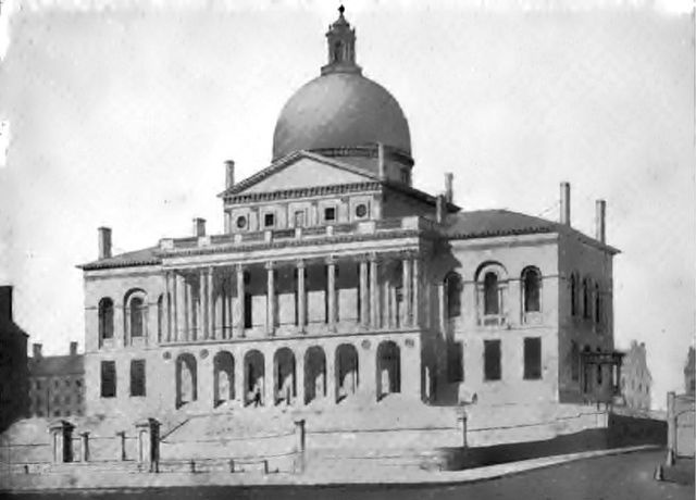 Massachusetts State House and General Court. By Alexander Jackson Davis, Public Domain, via Wikimedia Commons