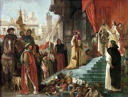 "The Return of Christopher Columbus" by Eugene Delacroix [Public domain], via Wikimedia Commons