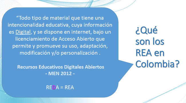 Definición de Recurso Educativo Digital según el Ministerio de Educación de Colombia