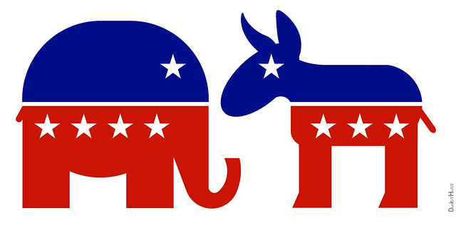 Republican Elephant & Democratic Donkey