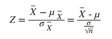 Formula for z-statistic