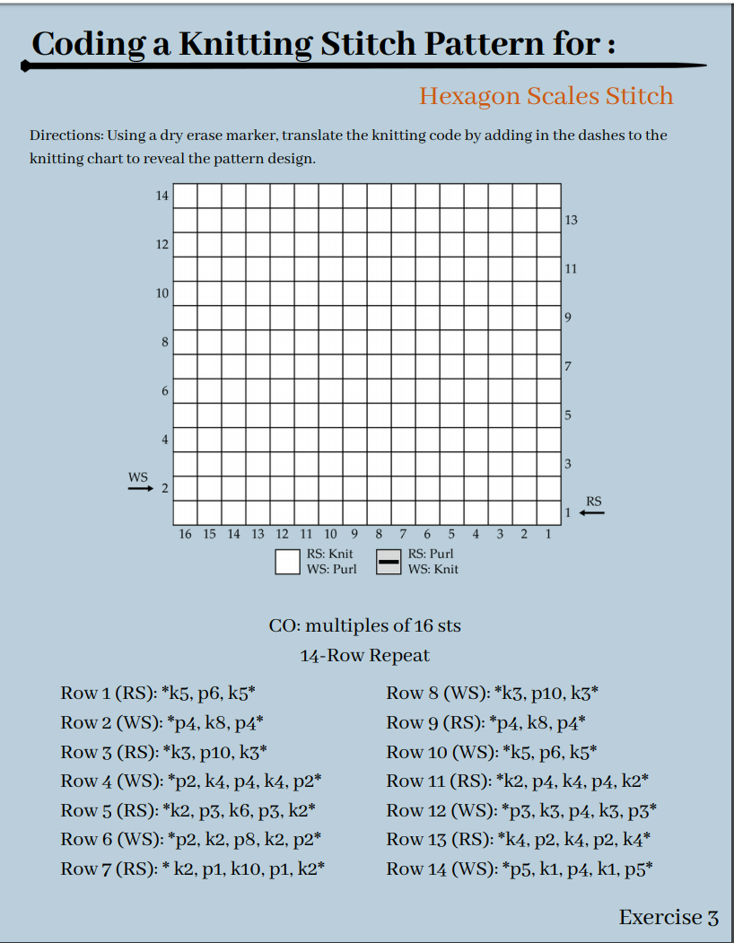Hexagon Scales Stitch Exercise 3