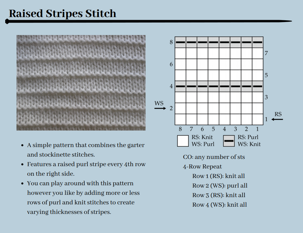 Raised Stripes Stitch
