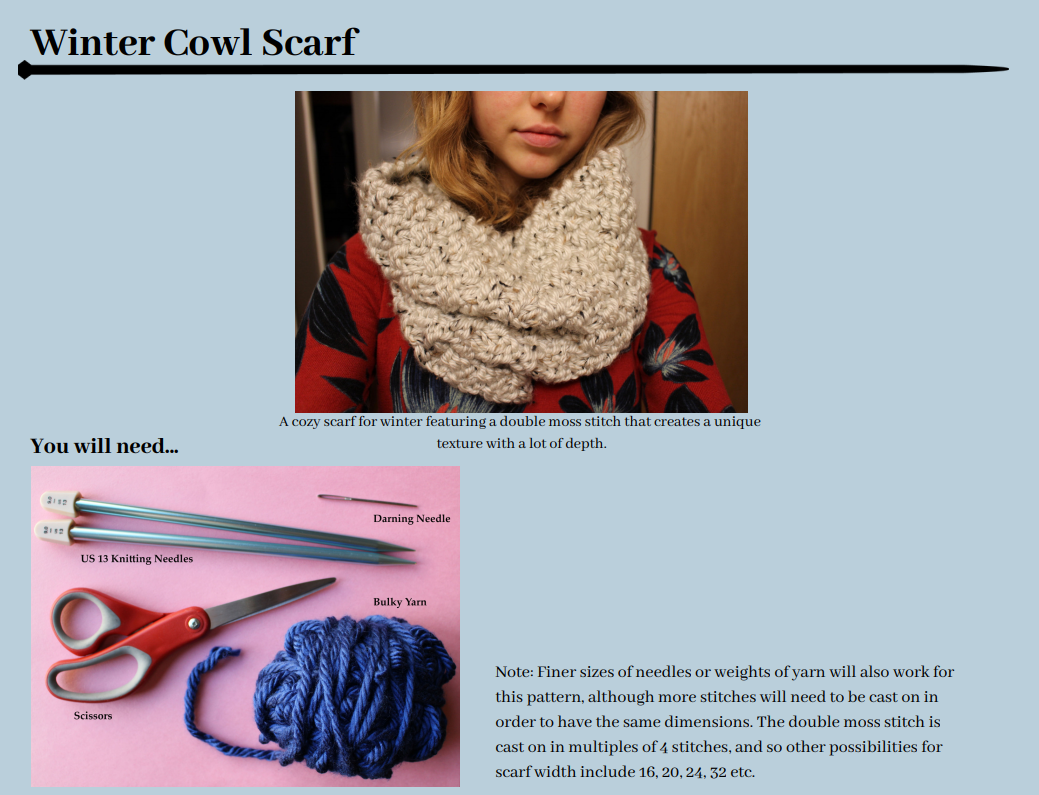 Cowl Scarf Project
