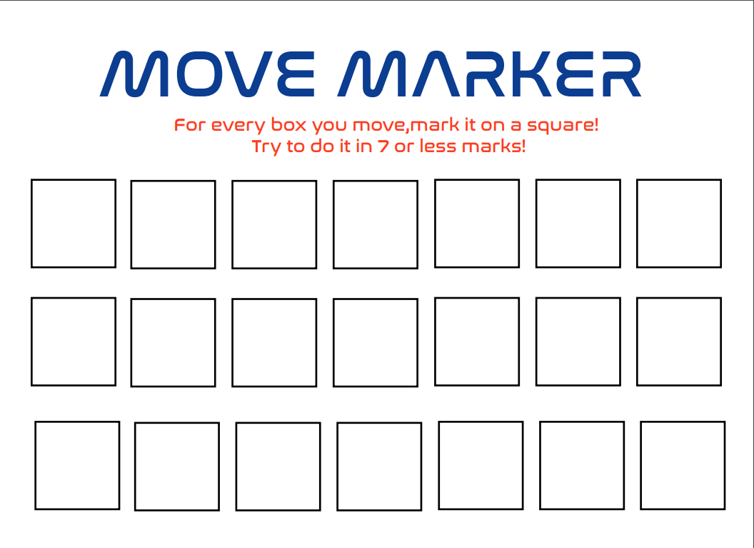 Move Marker Worksheet