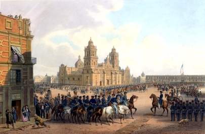 This is an image of U.S. Army occupation of Mexico City in 1847 