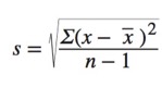 Sample Standard Deviation Formula