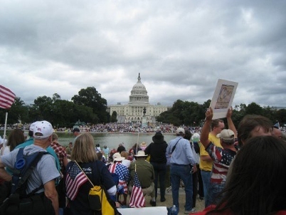 Tea Party protesters on the West Lawn of the U.S. Capitol and the National Mall