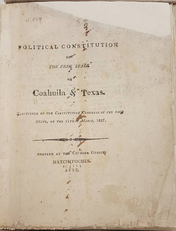 Consitution of Coahuila and Texas