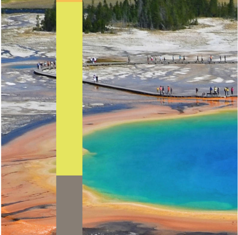 The Yellowstone National Park hot spring