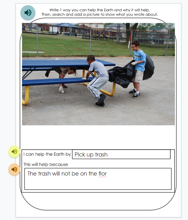 Another of Author, M.Moore's student response scaffold in Google Slides