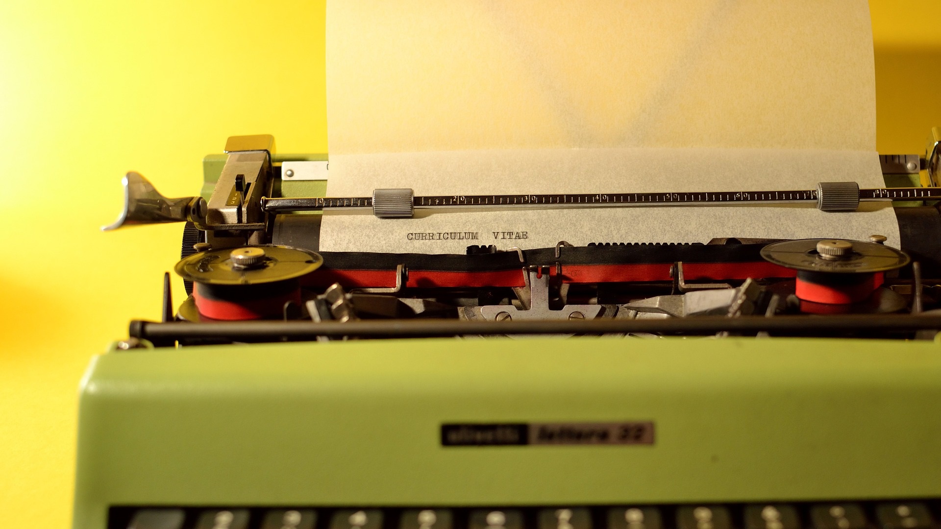 Image of typwriter with letter