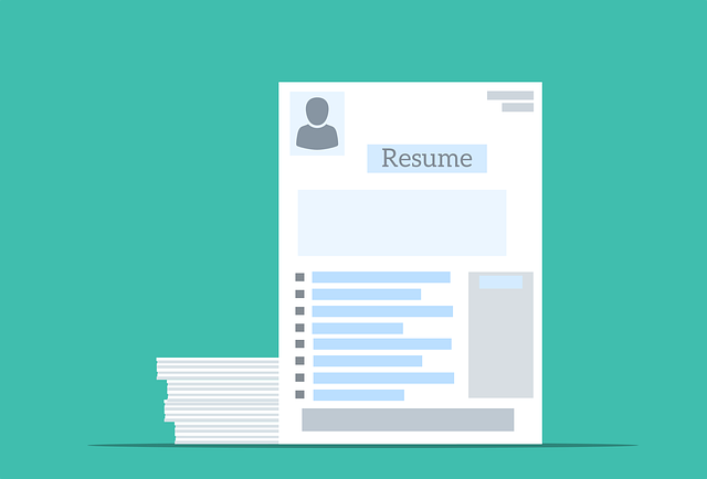 Clip art of a resume