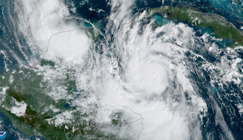 Hurricane Delta satelite image