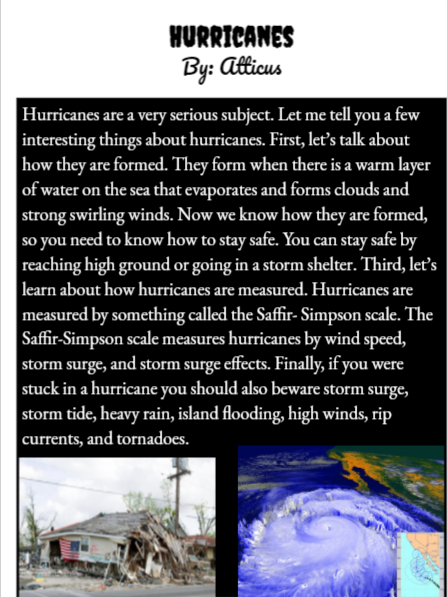 Hurricane Report Atticus