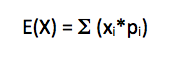 Formula for calculation of Mean for a Discrete Probability Distribution