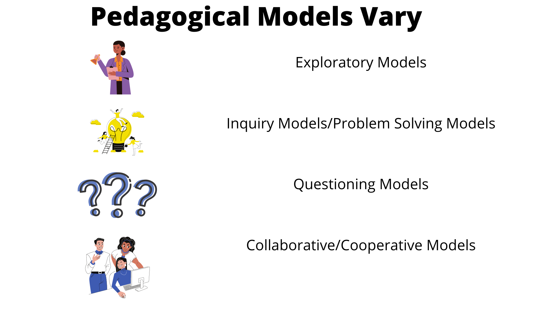 Pedagogical Models Vary Infographic 