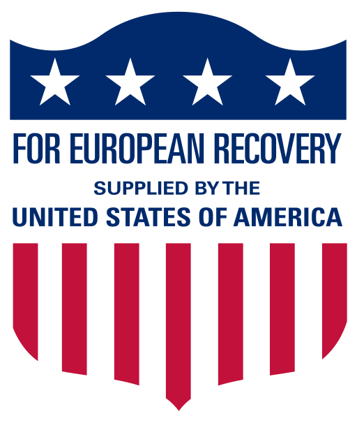 It is a logo used on all items sent to Europe as part of the Marshall Plan.  It reads, "For European Recovery Supplied by the United States of America".