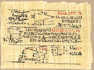 Rhind Papyrus, also called the Ahmes Papyrus, dates to 1650 BC