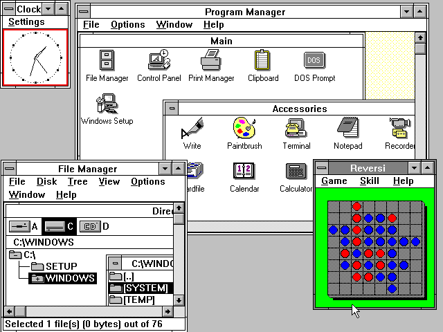 Windows 3.0 desktop