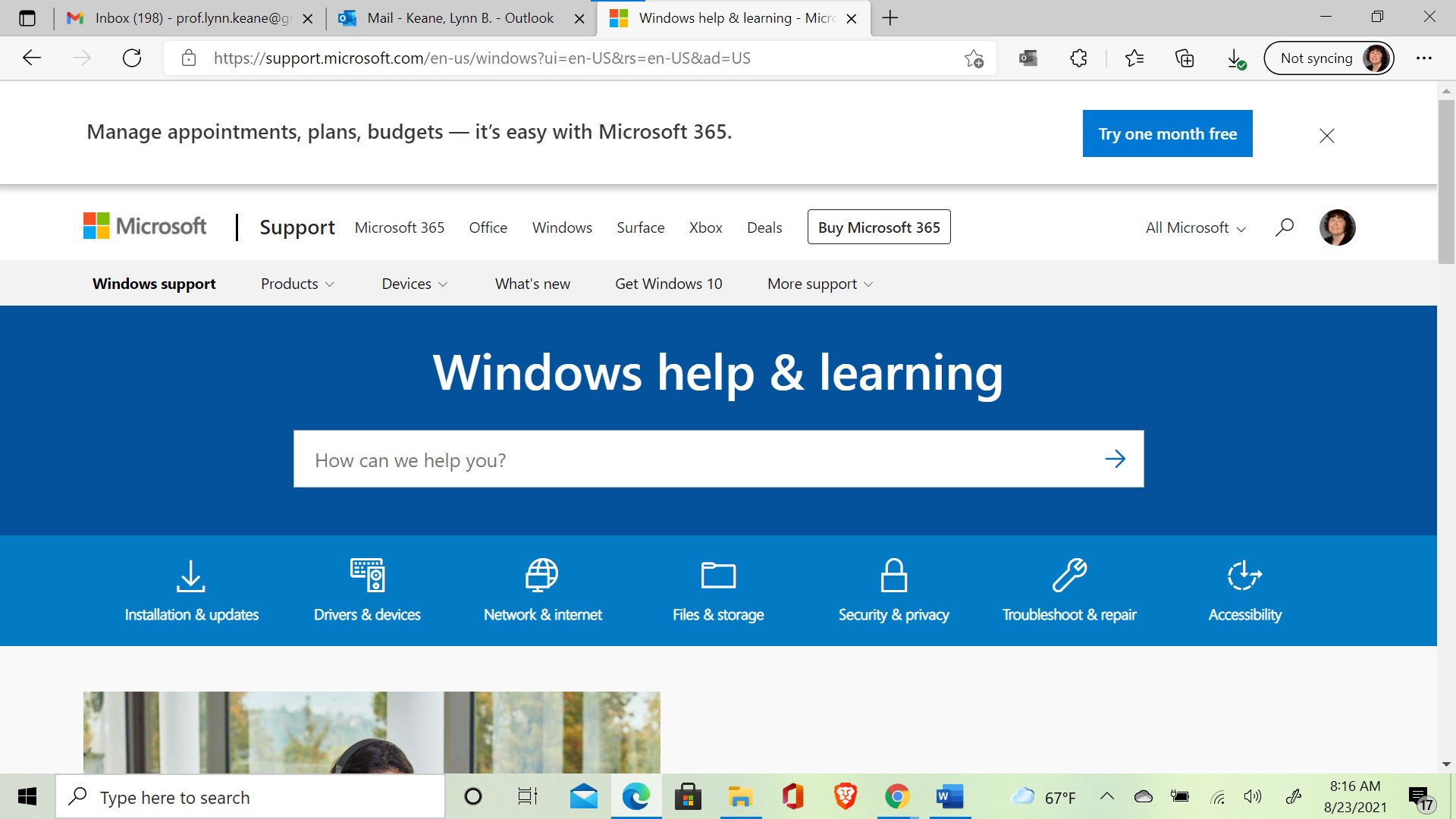Windows Help website