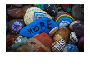 painted rocks with words of hope