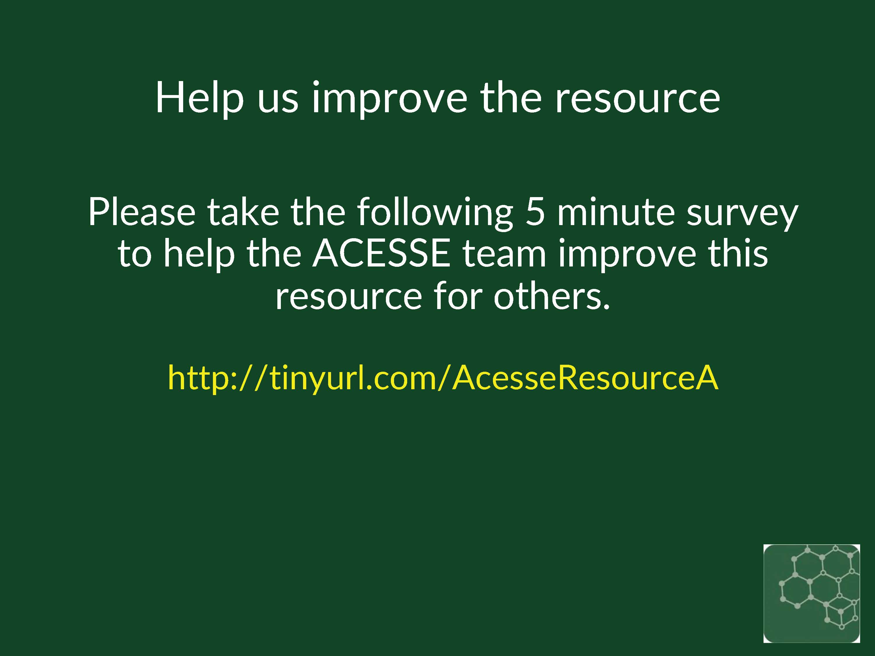 ACESSE Resource A slide 53