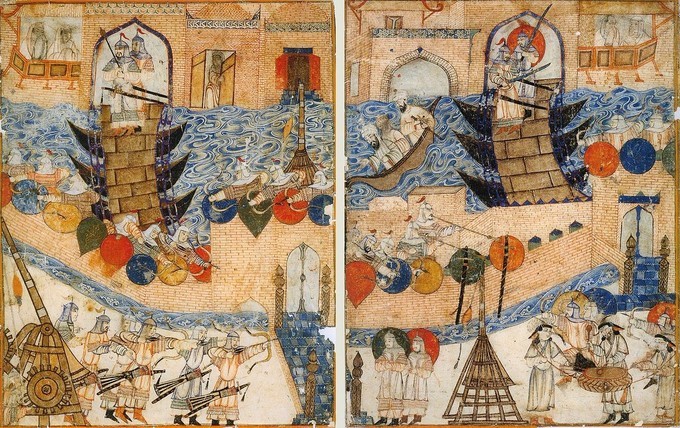 Sack of Baghdad: Illustrations of Mongol advances  