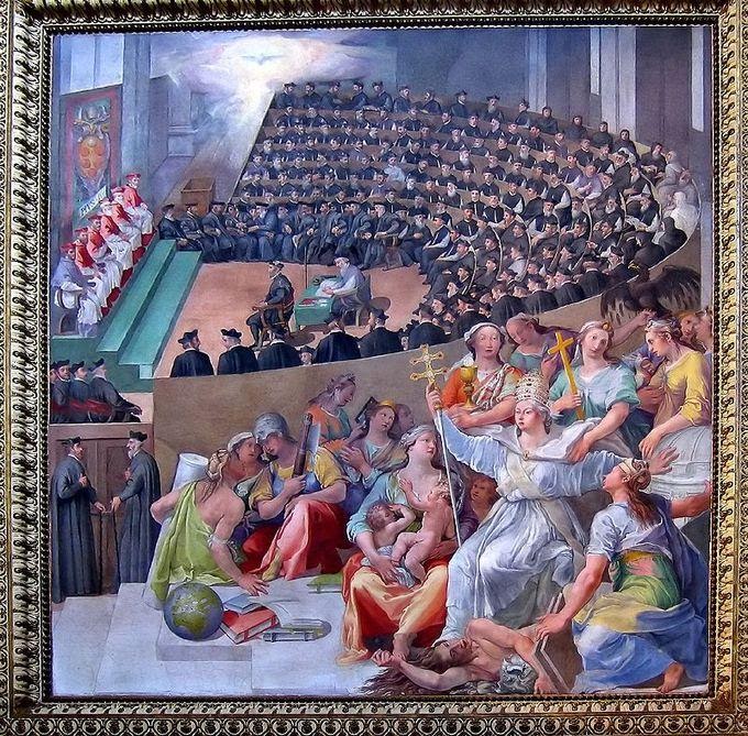 painting of the Council of Trent meeting