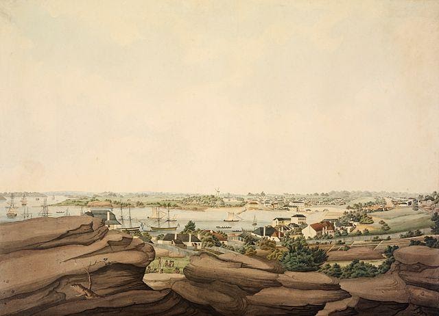 Painting of Sydney in the nineteenth century.