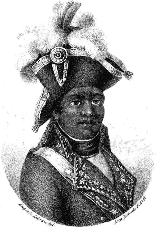 Black and white sketch of Toussaint L'Ouverture.