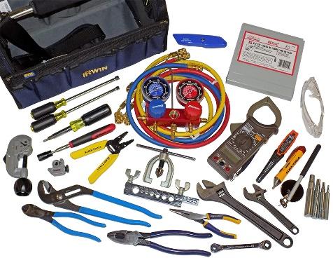 Table of miscellaneous tools commonly used in HVAC/R