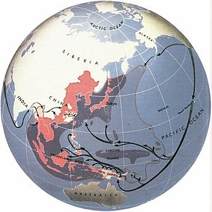Map of globe
