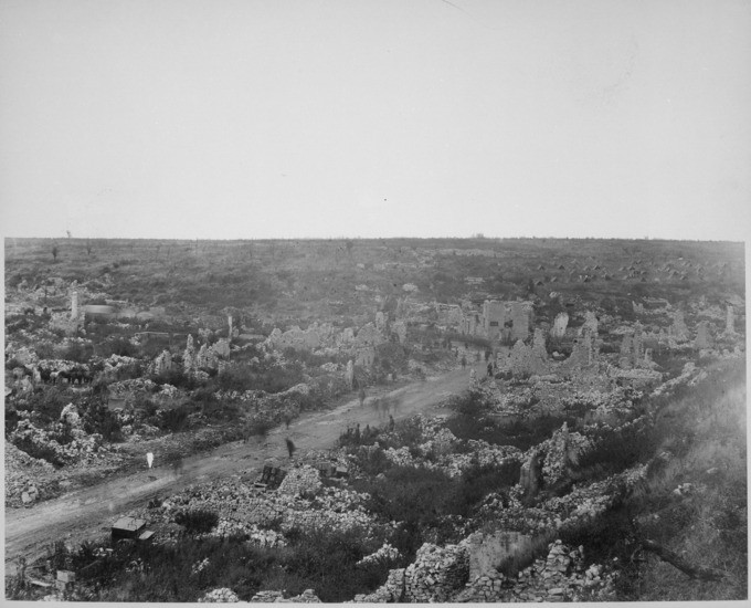photo of  a bombed out city