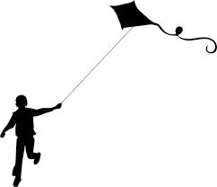 Boy flying kite | Public domain vectors