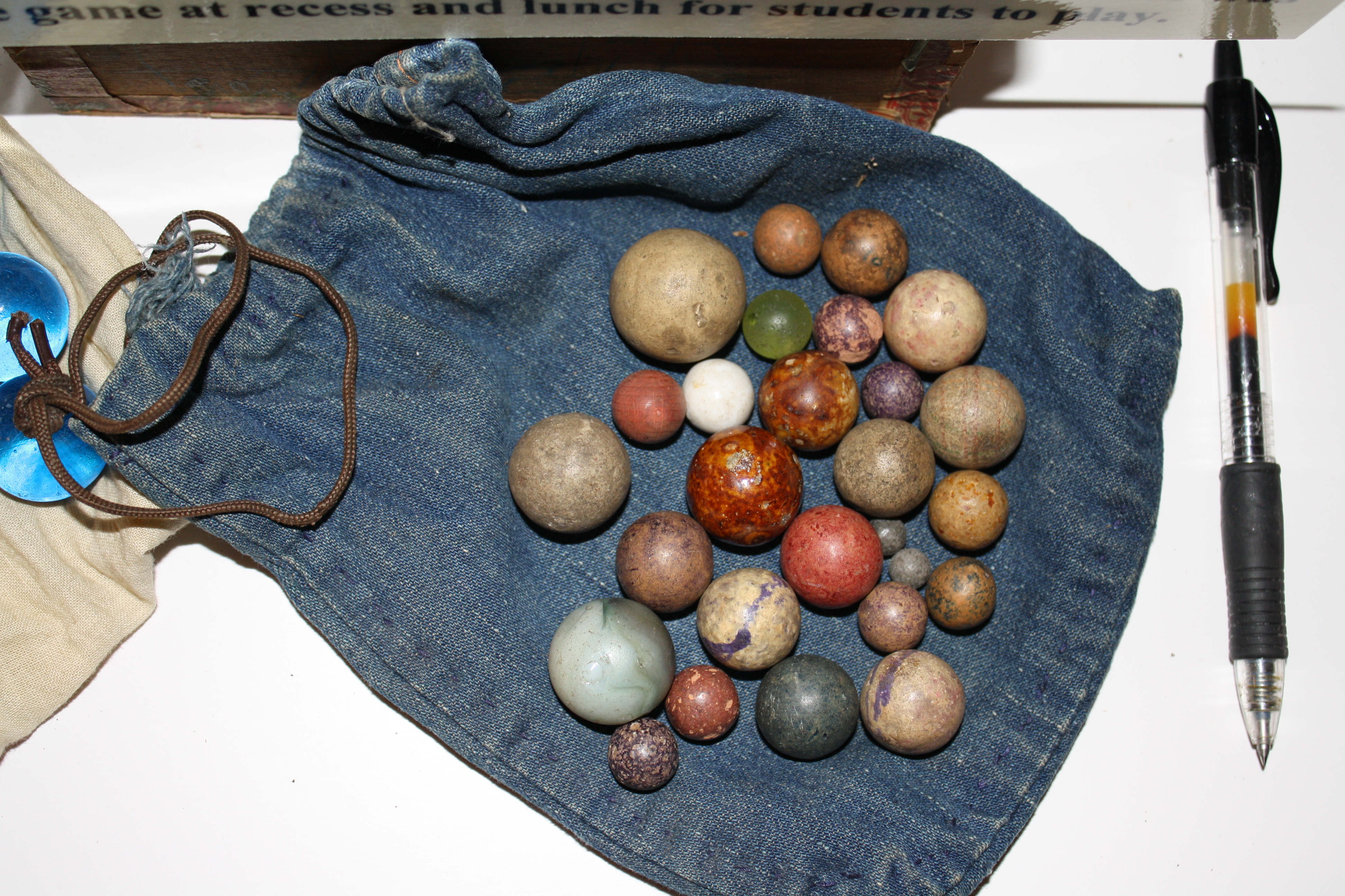 Farm children toys  clay marble in1800s most games required no equipment