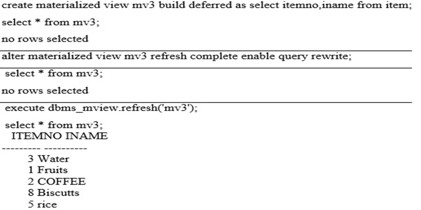 Enable query rewrite