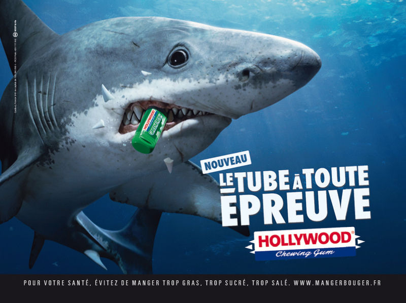 Affiche publicitaire du Chewing-gum Hollywood