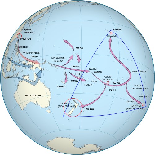 Polynesian Migration | Author: David Eccles | Source: Wikimedia Commons | License: CC-BY 3.0