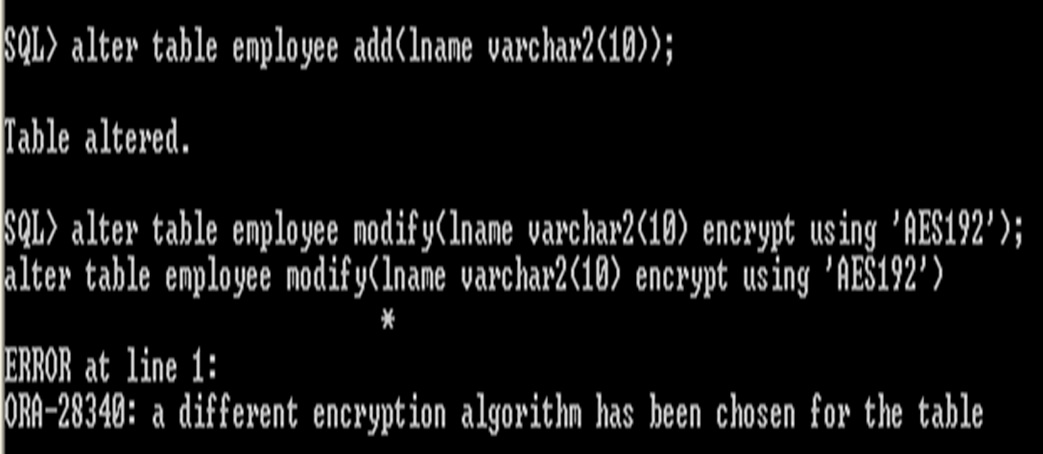 same algorithm using entire table to encrypt